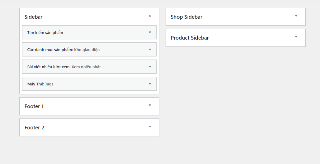 Code tạo sidebar WordPress