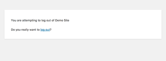 cảnh báo đăng xuất