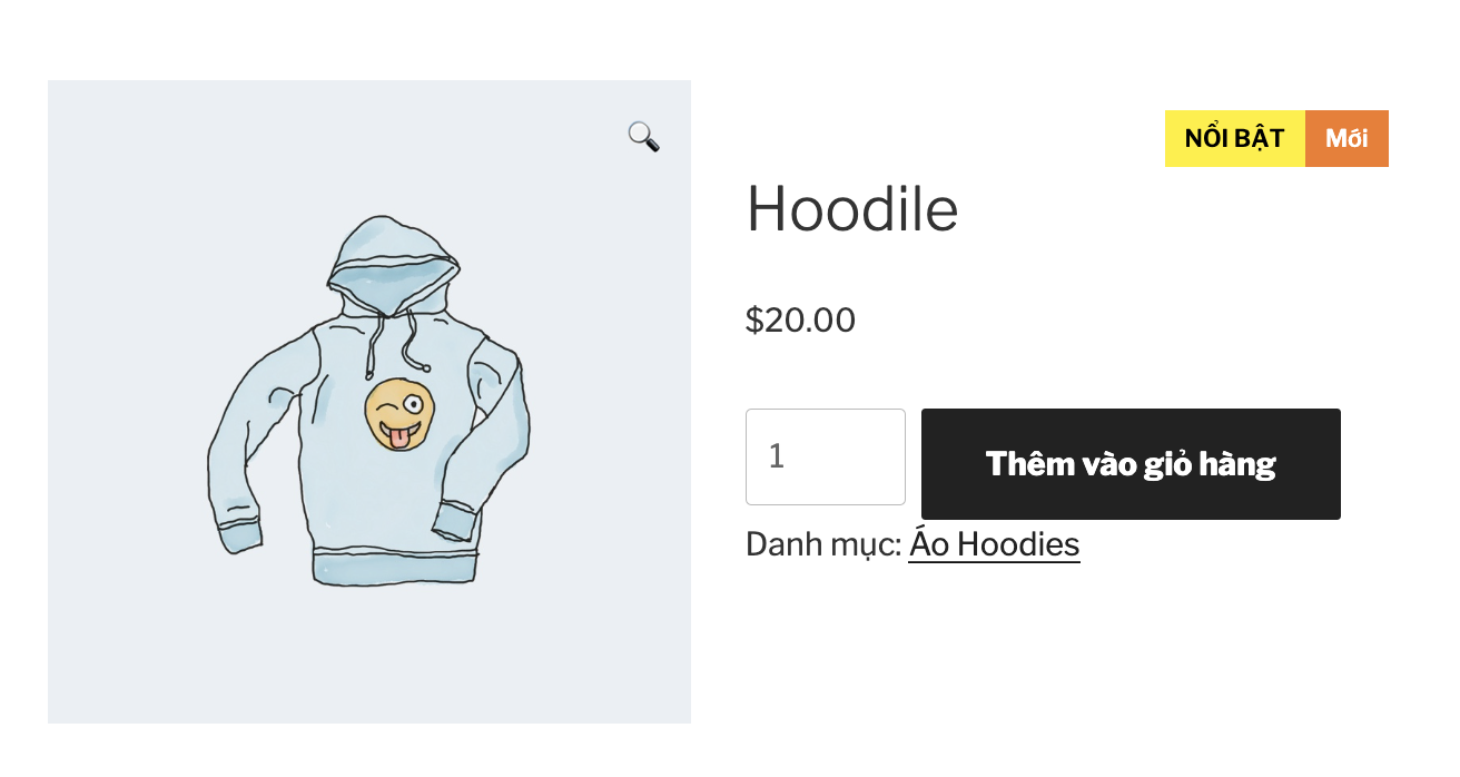 Thêm nhãn mới và nổi bật cho sản phẩm