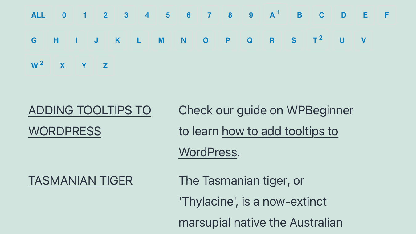 tham khảo glossary tooltips